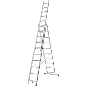 ALU-PRO Allzweckleiter 3-teilig Typ 70047 Sprossen=3x10Länge von 2,88/6,52m