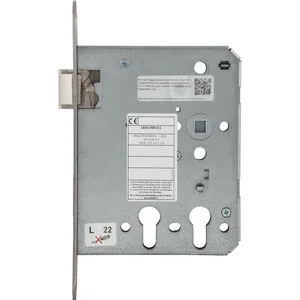 BMH Einstemmschloss 1015 PZW/2 PZ Funktion, rechts, DM 60/100,Edelstahl Stulp 20