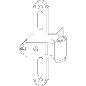 MACO RUSTICO Ladenkreuzband BLR flächenbündig, verstellbar, schwarz (57056)