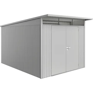 BIOHORT Gerätehaus AvantGarde A8 silber-metallic Doppeltür