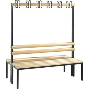 C+P Garderobenbank doppelseitig Basic 1650 x 1500 x 750 mm