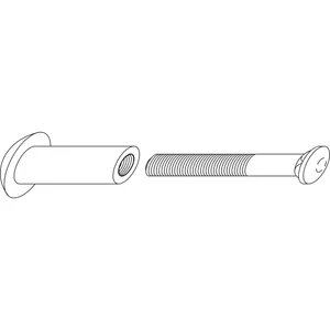 MACO RUSTICO Befestigungsschraube mit Gewindehülse M5x23 mm, LS 22-26mm, schwarz
