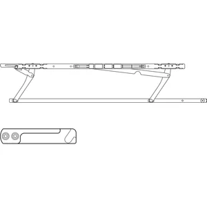 HAUTAU ATRIUM SP komfort Gleitscheren-Set, FFB 901-1250 mm, rechts