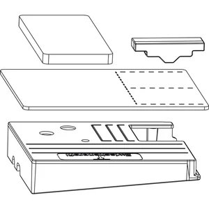 MACO HS Dichtungsplatten-Set m.Entwässerung, Zwischenprofil 99, rechts, silber