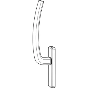 HAUTAU ATRIUM HS Griff innen ohne Vierkantstift, Aluminium weiß RAL 9016