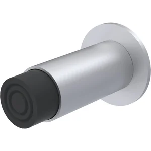 KWS Wandtürpuffer 2064 gefederter Puffer, Länge 80 mm, Aluminium silber eloxiert