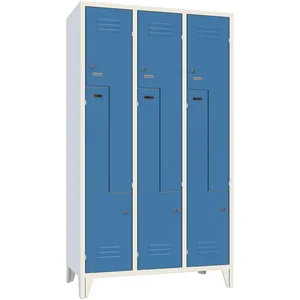 Z-Garderobenschrank Abteilanzahl 6 RAL7035/5010 grau/blau