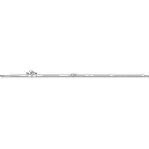 ROTO NT/NX DK-Getriebe Komfort SH DM 15 mm L=490 mm ohne Zapfen silber