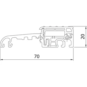 Balkontürschwelle EIFEL TB-70, 6000 mm, silber eloxiert/schwarz