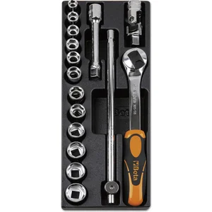 BETA Werkzeugsortiment Steckschlüsseleinsatz T100 1/2" 16-teilig
