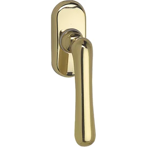 GRUNDMANN Fenstergriff WG ELEGANT - m. Rast., VK 7 x 35 mm, Messing poliert