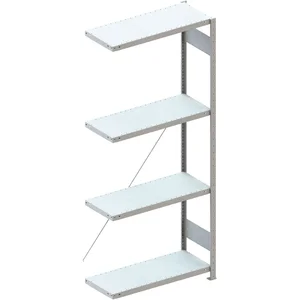 META Steck-Anbauregal 2000 x 750 x 400 mm 4 Fachböden 150 kg
