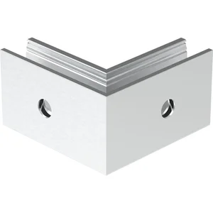 ECONOMY Außenecke für Bodenprofile 0005 UNO FLEX, Aluminium silber eloxiert