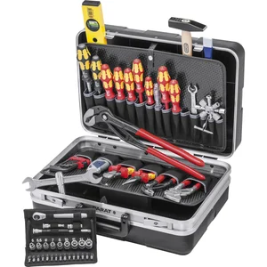 KNIPEX Sanitär-Werkzeugkoffer 002121HKS, 52-teilig, ABS Kunststoff schwarz
