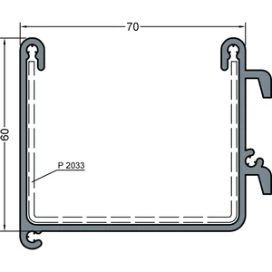 GUTMANN Dachrinne P2030, L=6000 mm, Aluminium blank