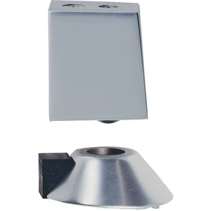 Türfeststeller 1023 mit Gummipuffer und Kugel, Aluminium silber lackiert