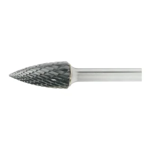 LUKAS HM-Frässtift Form G Spitzbogen Kopf ø 10 mm Länge 20 mm Zahnung 4 Inox