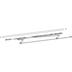 HAUTAU ATRIUM SP Gleitscheren-Set, Halteschiene, FFB 750-900 mm, silber, links