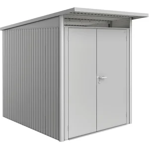 BIOHORT Gerätehaus AvantGarde A2 silber-metallic Doppeltür
