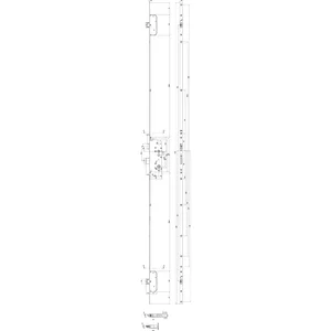 GU MFV-Schloss Secury Automatic ÖNORM,DM 55,Stulp 1750 x 16 x 2,5mm eckig,silber