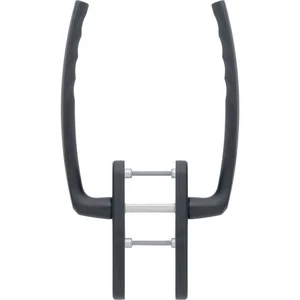 HOPPE Hebeschiebegarnitur ATLANTA Griff/Griff PZ, L 253 mm, Alu schwarz matt
