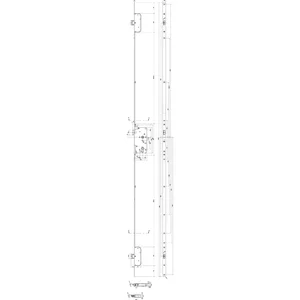 Fluchttür-Mehrfachverriegelung 2110 1-flg. Funk. B, DM 55, links,rund,Edelstahl