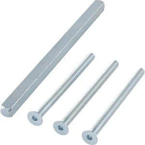GRUNDMANN SH-Befestigungsset, Drückerstift u. Schrauben,TS 45-49,Stahl verzinkt