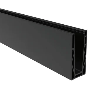 ECONOMY Bodenprofil 0004 ECO zur aufgesetzten Montage, 5000 mm, schwarz eloxiert