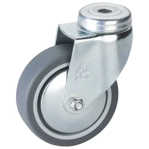 DÖRNER + HELMER Lenkrolle TPE Fadenschutz 75 mm 50 kg Rückenloch