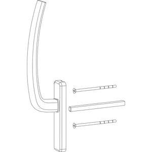 HAUTAU ATRIUM HS Griff innen mit Vierkantstift, TS 68-80 mm, Alu weiß RAL 9016