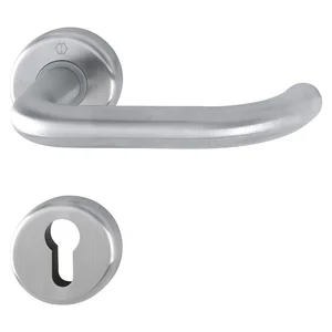 HOPPE Drückergarnitur BADEN - auf Rosette PZ, 39-47 mm, Edelstahl matt