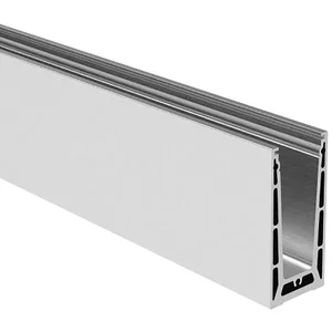 ECONOMY Bodenprofil 0004 verst. PRO FLEX zur aufgesetzten Montage,5000mm,silber