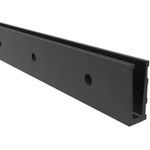 ECONOMY Bodenprofil 0005 zur vorgesetzten Montage, 2500 mm, Alu schwarz eloxiert