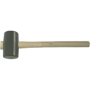 Gummihammer fassförmig Gr.2 Kopfdurchmesser 65 x 115 mm mit Eschenstiel