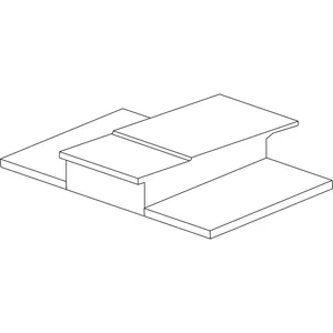 GU Thermostep Dichtplatte für Mittelstoß unten IV110, schwarz