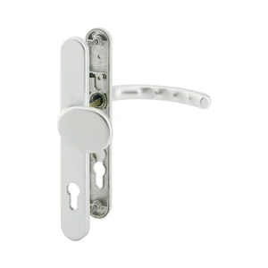 Wechselgarnitur LUXEMBOURG - m Knopf u. Langschild PZ88, Alu silber elox