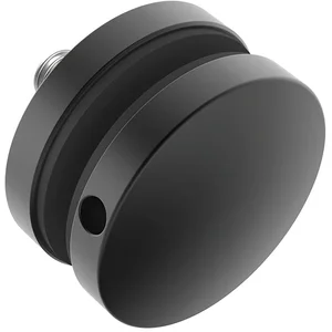 Glaspunkthalter für 8 - 17,52 mm, ø 50 mm, Edelstahl schwarz matt RAL9005