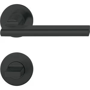 FSB Drückergarnitur 10 1035 flächenbündig WC, 38 - 42, Aluminium schwarz