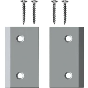 PLANET Eckplattenset X3 Type 1, 29 x 55 mm, Stahl silber