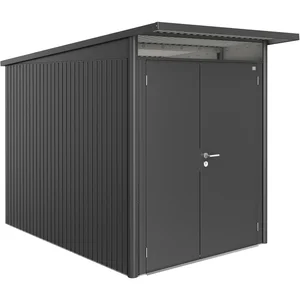 BIOHORT Gerätehaus AvantGarde A3 dunkelgrau-metallic Doppeltür