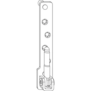 MACO Ecklager MAMMUT 180 kg PVC, 12/20 mm, Tragezapfen 9 mm, titan, links