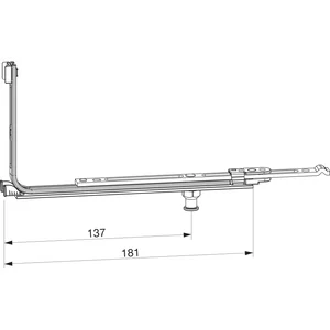 MACO MM Eckumlenkung für Bodenschwelle 18L EH, FFB 320-1800 mm, silber (227338)