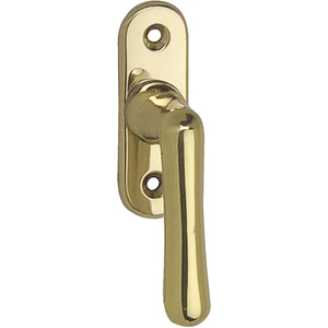 GRUNDMANN Fenstergriff WG ELEGANT 504 -gerade,VK 7 x 35 mm, Messing poliert