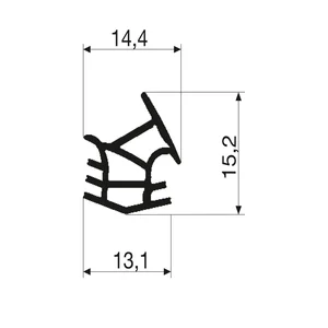Stahlzargendichtung P 1031A für Novofermzarge, Kunststoff weiß