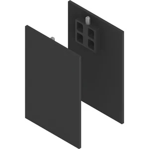 SOLIDO 100 Abdeckkappen Seitenteilprofil Glas schwarz matt