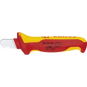 KNIPEX Kabelmesser VDE 985503 Hakenklinge f. Rundkabel Klingenlänge 28mm L=170mm
