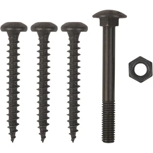 Schraubenset für Langband einseitig gerollt 500-600mm, Stahl schwarz verzinkt