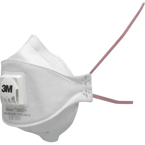 3M Feinstaubmaske 9332+Gen3 Filterklasse FFP3 mit Ausatemventil Gummiband rot