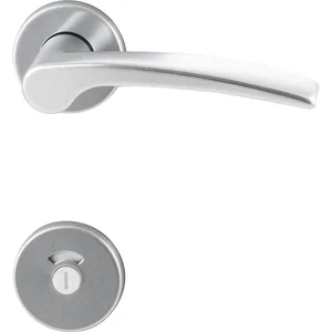Drückergarnitur TRIEST - auf Rosette WC, 38 - 42, Aluminium silber eloxiert