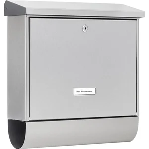 BURG Briefkasten INOXSTAR Höhe 395 mm - mit Zeitungsbox, Edelstahl rostfrei